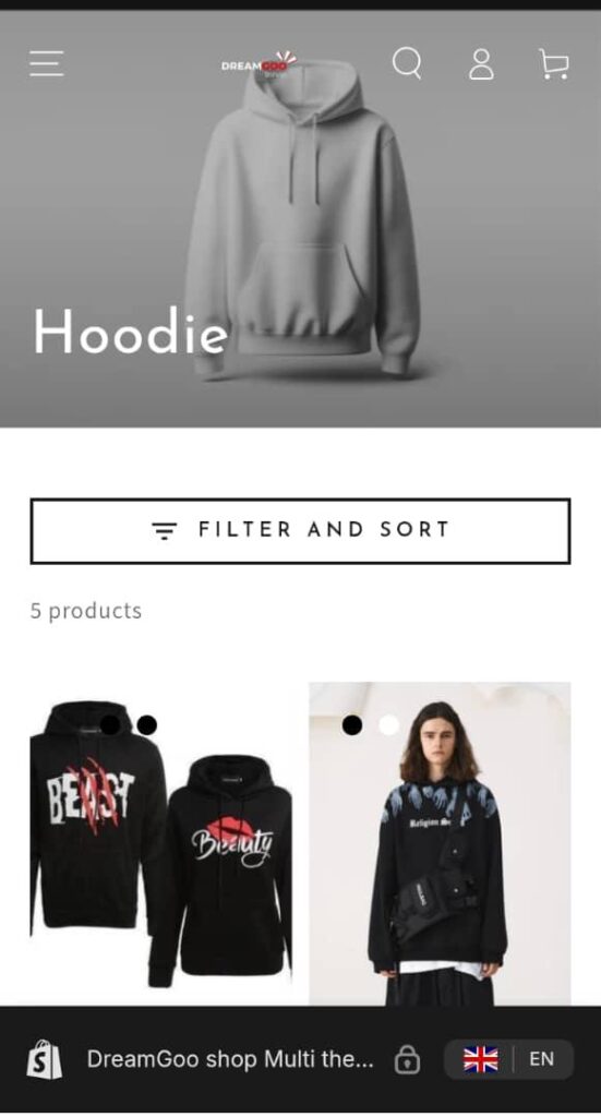 Dreamgoo Shop hoodie collection