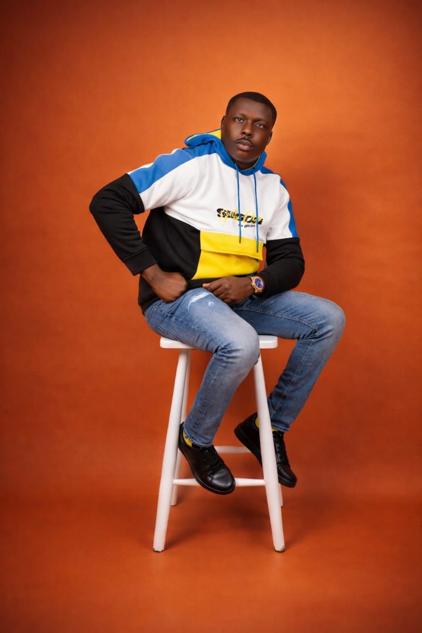 A portrait picture of John femi ehin, a Nigerian actor, songwriter and a movie producer 