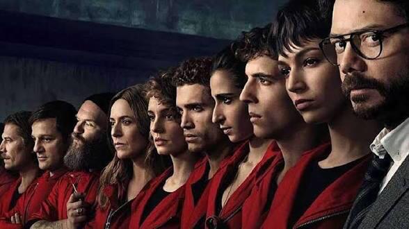 An image showing cast of Money heist movie