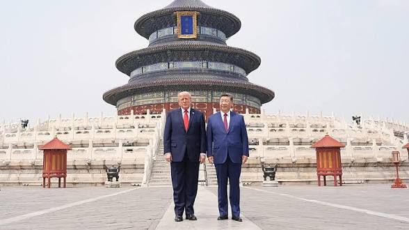 An image showing president trump and china president