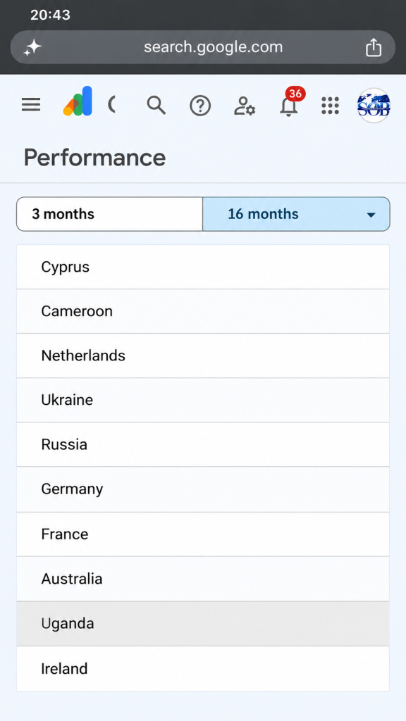 Additional African locations recorded in the country-level report